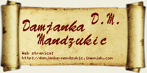 Damjanka Mandžukić vizit kartica
